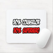 Halve begeleider... Halve superheld Muismat (Met muis)