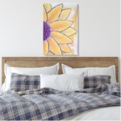Halve Bloem Canvas Afdruk (Insitu (Slaapkamer))