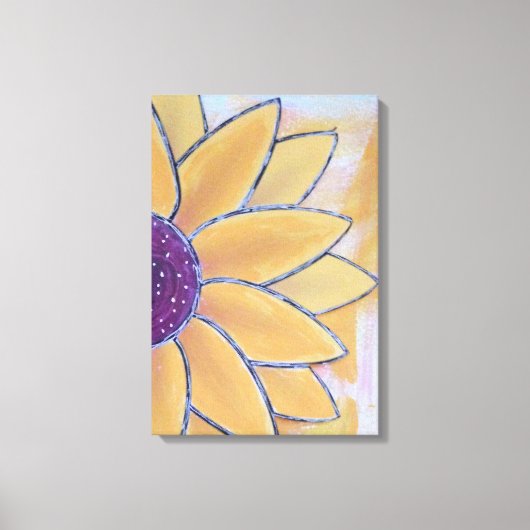 Halve Bloem Canvas Afdruk (Voorkant)