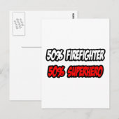 Halve brandweerman... halve superheld briefkaart (Voorkant / Achterkant)