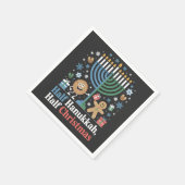 Halve Chanoeka Halve Kerst Grappig Christmukkah Servet (Hoek)