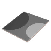 Halve cirkel patroon Modern Donker Grijs Geometris Tegeltje (Zijkant)