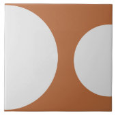 Halve cirkel patroon Moderne terracotta geometrisc Tegeltje (Voorkant)