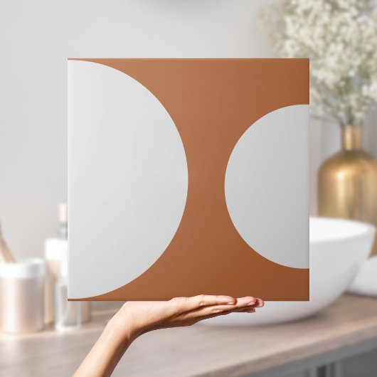 Halve cirkel patroon Moderne terracotta geometrisc Tegeltje