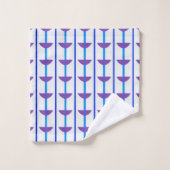 Halve cirkels en strepen bad handdoek (Wasdoekje)