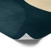 Halve cirkels in beige, bruin en zwart poster (Hoek)