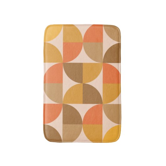 Halve cirkels Oranje en bruin uit de midden van de Badmat (Voorkant Verticaal)