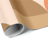 Halve cirkels Oranje en bruin uit de midden van de Cadeaupapier (Rol Hoek)