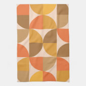 Halve cirkels Oranje en bruin uit de midden van de Theedoek (Verticaal)