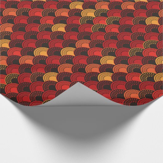 Halve cirkelschaal naadloos patroon cadeaupapier (Hoek)