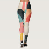 Halve cirkelvormen met texturen leggings (Achterkant)