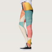 Halve cirkelvormen met texturen leggings (Links)