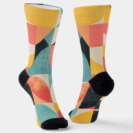 Halve cirkelvormen met texturen sokken (Gebogen)