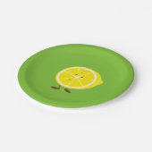 Halve citroen glimlachen papieren bordje (Gekanteld)