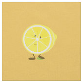 Halve citroen glimlachen stof (Close Up)