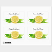 Halve citroen rechthoekige sticker (Vel)