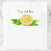 Halve citroen rechthoekige sticker (Tas)