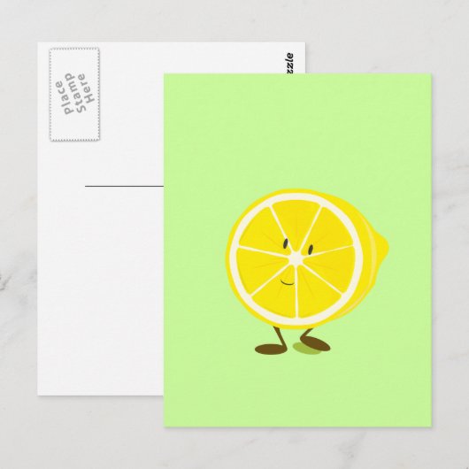 Halve citroenen glimlachen briefkaart (Voorkant / Achterkant)