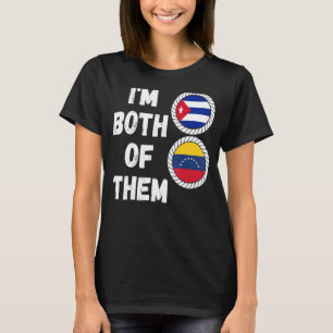 Halve Cubaanse halve Venezolaanse erfenis Venezuel T-shirt