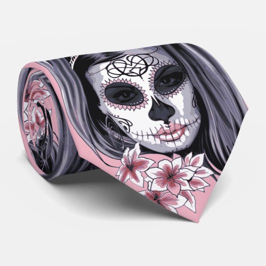 halve dag dode cinco de mayo schedel stropdas 2 (Opgerold)