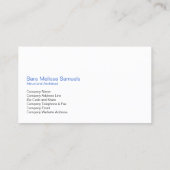 Halve Damast Monogram Architect Visitekaartje (Achterkant)