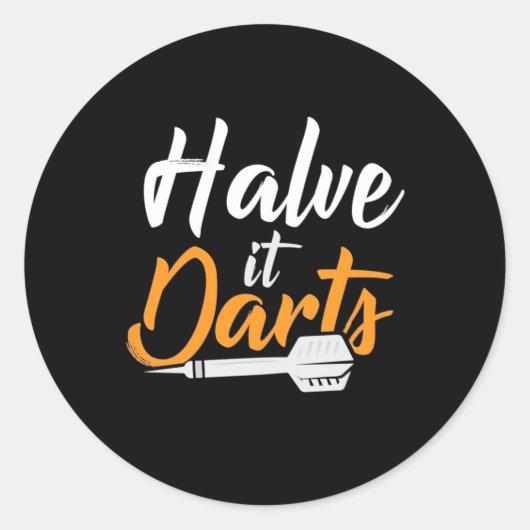 Halve Darts Ronde Sticker (Voorkant)