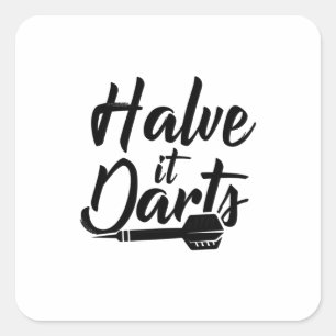 Halve Darts Vierkante Sticker