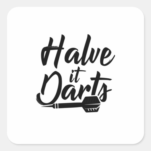 Halve Darts Vierkante Sticker (Voorkant)