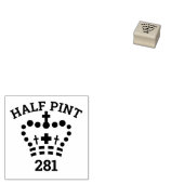 Halve de kroon van de punteenheid van de maateenhe rubberstempel (Gestempeld)