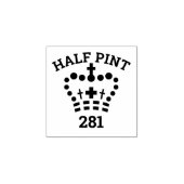 Halve de kroon van de punteenheid van de maateenhe rubberstempel (Afrduk)