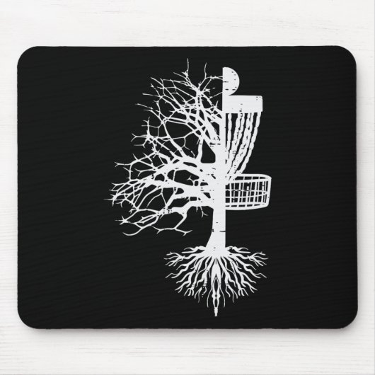 Halve Disc Golf Sket Boom Funny Frisbee Frolf Mann Muismat (Voorkant)