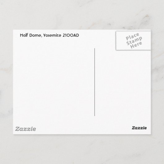 halve dome 2100AD Briefkaart (Achterkant)