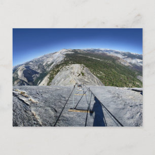 Halve dome die van de Kabels kijkt - Yosemite Briefkaart
