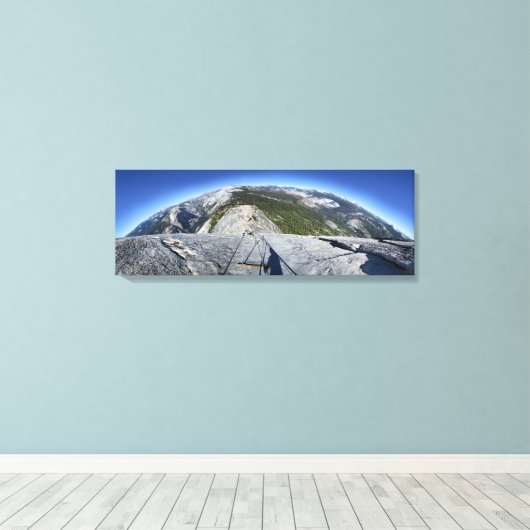 Halve dome die van de Kabels kijkt - Yosemite Canvas Afdruk (Insitu (Houten vloer))