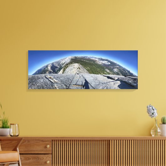 Halve dome die van de Kabels kijkt - Yosemite Canvas Afdruk (Insitu (Woonkamer))