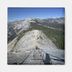Halve Dome die van de Kabels kijkt - Yosemite Magneet