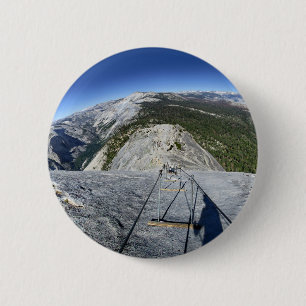 Halve dome die van de Kabels kijkt - Yosemite Ronde Button 5,7 Cm
