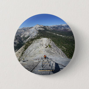 Halve dome die van de Kabels kijkt - Yosemite Ronde Button 5,7 Cm