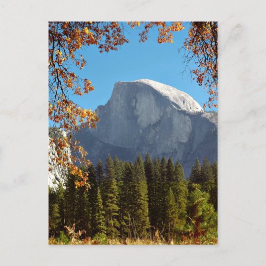 Halve Dome in het najaar - Nationaal Park Yosemite Briefkaart (Voorkant)