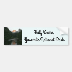 Halve Dome Sunset in Yosemite National Park Bumpersticker