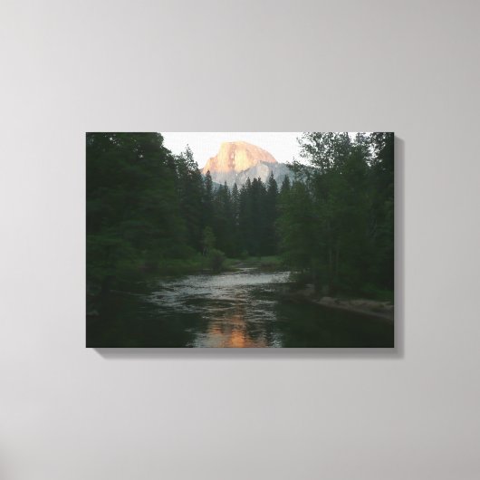 Halve Dome Sunset in Yosemite National Park Canvas Afdruk (Voorkant)