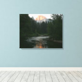 Halve Dome Sunset in Yosemite National Park Canvas Afdruk (Insitu (Houten vloer))