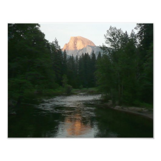 Halve Dome Sunset in Yosemite National Park Foto Afdruk (Voorkant)