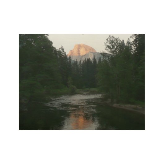 Halve Dome Sunset in Yosemite National Park Houten Poster (Voorkant)