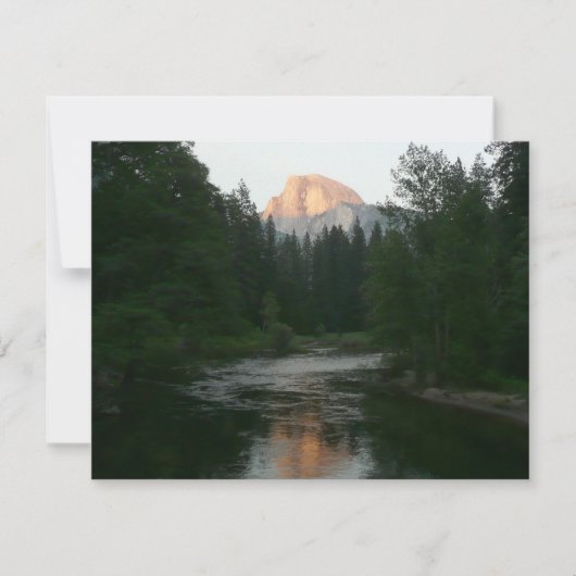 Halve Dome Sunset in Yosemite National Park Kaart (Voorkant)