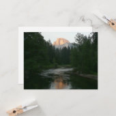 Halve Dome Sunset in Yosemite National Park Kaart (Voorkant / Achterkant in situ)