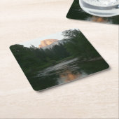 Halve Dome Sunset in Yosemite National Park Kartonnen Onderzetters (Schuin)