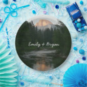 Halve Dome Sunset in Yosemite National Park Papieren Bordje (Feest)