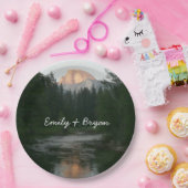 Halve Dome Sunset in Yosemite National Park Papieren Bordje (Feest)