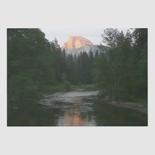 Halve Dome Sunset in Yosemite National Park Tissuepapier (Voorkant)